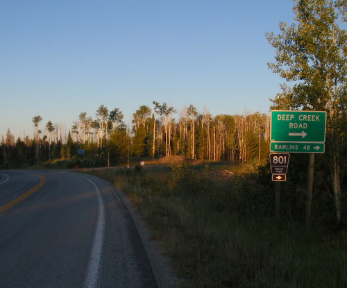 Begin the tour, turn off Hwy 70 onto NF 801.